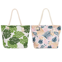 Load image into Gallery viewer, Premium Large Leaves Print Cotton Canvas Tote Shoulder Bag Handbag