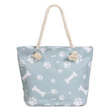 Load image into Gallery viewer, Premium Dog Cat Puppy Kitty Animal Paws & Bones Print Canvas Tote Shoulder Bag Handbag - Diff Colors