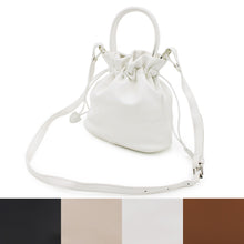 Load image into Gallery viewer, Premium Soft Vegan Leather Top Handle Bucket Bag Handbag Shoulder Crossbody