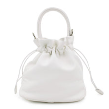 Load image into Gallery viewer, Premium Soft Vegan Leather Top Handle Bucket Bag Handbag Shoulder Crossbody