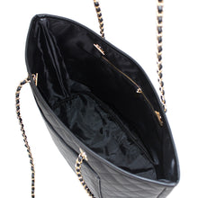 Load image into Gallery viewer, Premium Vegan Leather Classic Quilted Tote Shoulder Bag