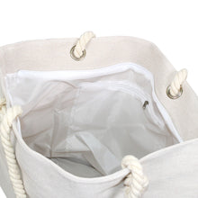 Load image into Gallery viewer, Premium Large Solid Natural Color Cotton Canvas Tote Shoulder Bag Handbag
