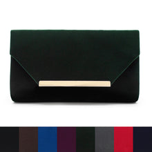 Load image into Gallery viewer, Elegant Solid Color Velvet Clutch Evening Bag Handbag