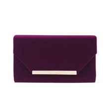 Load image into Gallery viewer, Elegant Solid Color Velvet Clutch Evening Bag Handbag