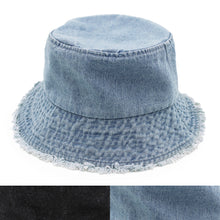 Load image into Gallery viewer, Premium Denim Jeans Fabric Solid Color Cotton Bucket Hat - Different Colors