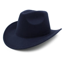 Load image into Gallery viewer, Men Women Classic Solid Color Felt Fedora Panama Cowgirl Cowboy Hat