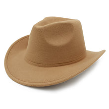 Load image into Gallery viewer, Men Women Classic Solid Color Felt Fedora Panama Cowgirl Cowboy Hat