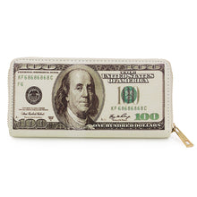 Load image into Gallery viewer, Premium Currency Money Print PU Leather Zip Around Wallet