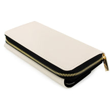 Load image into Gallery viewer, Premium Saffiano Vegan PU Leather Flap Wallet Zip Around Clutch Phone Organizer