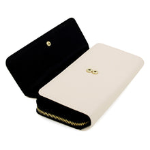 Load image into Gallery viewer, Premium Saffiano Vegan PU Leather Flap Wallet Zip Around Clutch Phone Organizer