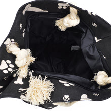 Load image into Gallery viewer, Premium Dog Cat Puppy Kitty Animal Paws & Bones Print Canvas Tote Shoulder Bag Handbag - Diff Colors