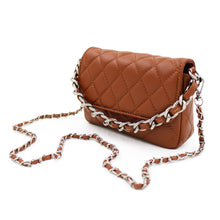 Load image into Gallery viewer, Premium Small Soft Vegan Leather Quilted Shoulder Bag Crossbody Handbag
