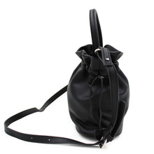 Load image into Gallery viewer, Premium Soft Vegan Leather Top Handle Bucket Bag Handbag Shoulder Crossbody
