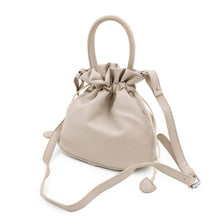 Load image into Gallery viewer, Premium Soft Vegan Leather Top Handle Bucket Bag Handbag Shoulder Crossbody