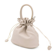 Load image into Gallery viewer, Premium Soft Vegan Leather Top Handle Bucket Bag Handbag Shoulder Crossbody