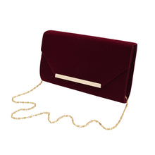 Load image into Gallery viewer, Elegant Solid Color Velvet Clutch Evening Bag Handbag