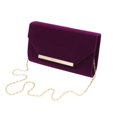 Load image into Gallery viewer, Elegant Solid Color Velvet Clutch Evening Bag Handbag