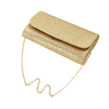 Load image into Gallery viewer, Premium Small Metallic Glitter Flap Clutch Evening Bag Handbag