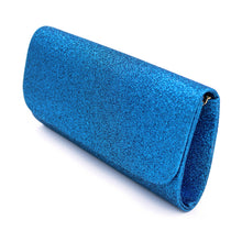 Load image into Gallery viewer, Premium Small Metallic Glitter Flap Clutch Evening Bag Handbag