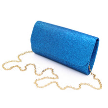 Load image into Gallery viewer, Premium Small Metallic Glitter Flap Clutch Evening Bag Handbag