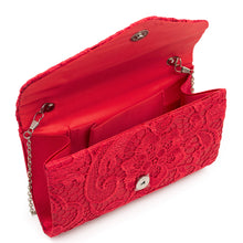 Load image into Gallery viewer, Premium Lace Paisley Floral Fabric Satin Envelope Flap Clutch Evening Bag