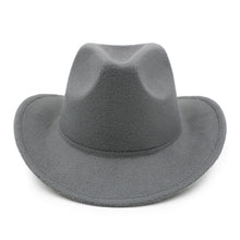 Load image into Gallery viewer, Men Women Classic Solid Color Felt Fedora Panama Cowgirl Cowboy Hat