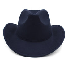 Load image into Gallery viewer, Men Women Classic Solid Color Felt Fedora Panama Cowgirl Cowboy Hat