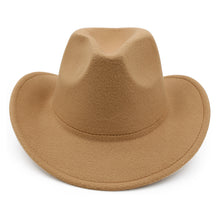 Load image into Gallery viewer, Men Women Classic Solid Color Felt Fedora Panama Cowgirl Cowboy Hat