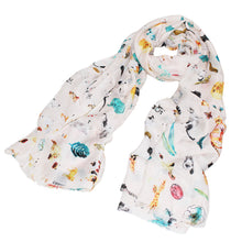 Load image into Gallery viewer, Premium Kitty Cat Print Cotton Blend Scarf Wrap - Different Colors