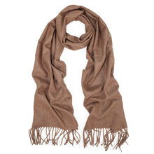 Load image into Gallery viewer, Premium Classic Unisex Solid Plain Cashmere Feel Fringed Scarf Wrap