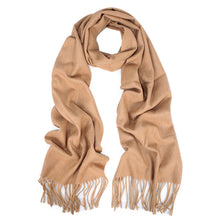 Load image into Gallery viewer, Premium Classic Unisex Solid Plain Cashmere Feel Fringed Scarf Wrap