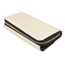Load image into Gallery viewer, Premium Saffiano Vegan PU Leather Flap Wallet Zip Around Clutch Phone Organizer