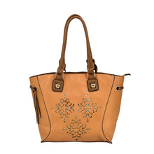Load image into Gallery viewer, Premium Soft Glitter Floral Satchel Top Handle Tote Bag Handbag