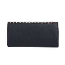 Load image into Gallery viewer, Premium Large PU Leather Studded Front Flap Clutch Bag Handbag
