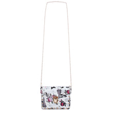 Load image into Gallery viewer, Small London Paris City Print Rhinestone Studded Crossbody Saddle Shoulder Bag Handbag Clutch