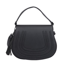 Load image into Gallery viewer, Premium Textured PU Leather Flap Saddle Crossbody Shoulder Bag