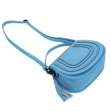 Load image into Gallery viewer, Premium Textured PU Leather Flap Saddle Crossbody Shoulder Bag