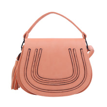 Load image into Gallery viewer, Premium Textured PU Leather Flap Saddle Crossbody Shoulder Bag