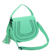 Load image into Gallery viewer, Premium Textured PU Leather Flap Saddle Crossbody Shoulder Bag