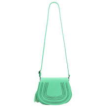 Load image into Gallery viewer, Premium Textured PU Leather Flap Saddle Crossbody Shoulder Bag