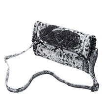 Load image into Gallery viewer, Premium PU Leather Solid & Snake Print Interlace Braided Clutch Bag Wristlet