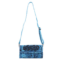 Load image into Gallery viewer, Premium PU Leather Solid & Snake Print Interlace Braided Clutch Bag Wristlet