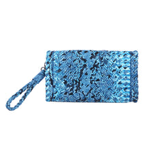 Load image into Gallery viewer, Premium PU Leather Solid & Snake Print Interlace Braided Clutch Bag Wristlet