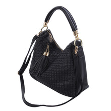 Load image into Gallery viewer, Premium PU Leather Double Tassel Interlace Braided Satchel Shoulder Bag Handbag