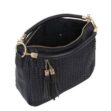 Load image into Gallery viewer, Premium PU Leather Double Tassel Interlace Braided Satchel Shoulder Bag Handbag