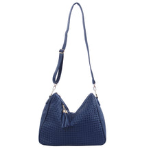 Load image into Gallery viewer, Premium PU Leather Double Tassel Interlace Braided Satchel Shoulder Bag Handbag