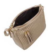 Load image into Gallery viewer, Premium PU Leather Double Tassel Interlace Braided Satchel Shoulder Bag Handbag