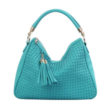 Load image into Gallery viewer, Premium PU Leather Double Tassel Interlace Braided Satchel Shoulder Bag Handbag