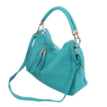 Load image into Gallery viewer, Premium PU Leather Double Tassel Interlace Braided Satchel Shoulder Bag Handbag
