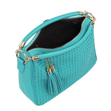 Load image into Gallery viewer, Premium PU Leather Double Tassel Interlace Braided Satchel Shoulder Bag Handbag